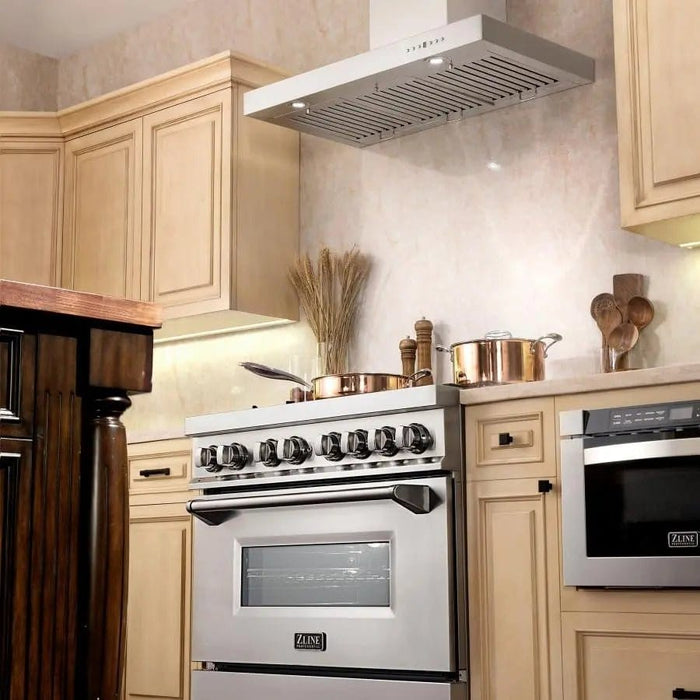 ZLINE 30" Stainless Steel Wall Range Hood KE - 30 - Farmhouse Kitchen and Bath