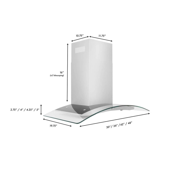 ZLINE 30" Stainless Steel Wall Range Hood KN4 - 30 - Farmhouse Kitchen and Bath