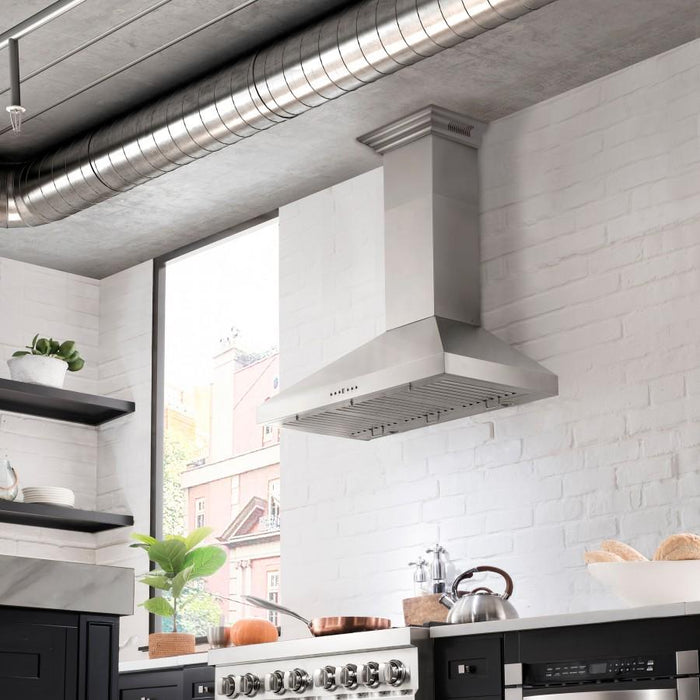 ZLINE 30" Wall Range Hood, Built - in CrownSound® Bluetooth Speakers, KL3CRN - BT - 30 - Farmhouse Kitchen and Bath