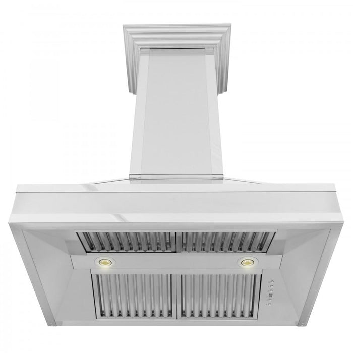 ZLINE 30" Wall Range Hood. DuraSnow Stainless, Mirror Accents, 655MR - 30 - Farmhouse Kitchen and Bath