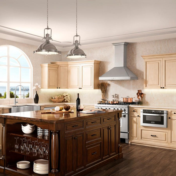 ZLINE 30" Wall Range Hood, Snow Finished, Stainless Steel, 8KF2S - 30 - Farmhouse Kitchen and Bath