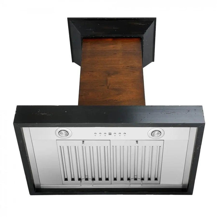 ZLINE 30" Wooden Wall Range Hood, Crown Molding KBAR - 30 - Farmhouse Kitchen and Bath