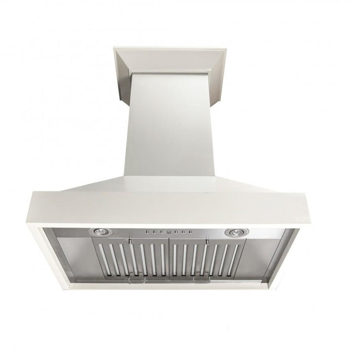 ZLINE 30" Wooden Wall Range Hood in Cottage White, KBTT - 30 - Farmhouse Kitchen and Bath