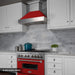 ZLINE 30"Professional Dual Fuel Range, Snow Stainless, Red Matte Door, RAS - RM - 30 - Farmhouse Kitchen and Bath