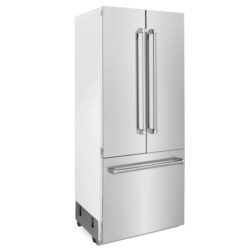 ZLINE 36" 19.6 cu. ft. Built - In 3 - Door French Door Refrigerator with Internal Water and Ice Dispenser in Stainless Steel RBIV - 304 - 36 - Farmhouse Kitchen and Bath