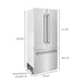 ZLINE 36" 19.6 cu. ft. Built - In 3 - Door French Door Refrigerator with Internal Water and Ice Dispenser in Stainless Steel RBIV - 304 - 36 - Farmhouse Kitchen and Bath