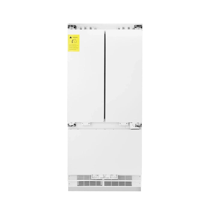 ZLINE 36" 19.6 cu. Ft. Panel Ready Built - In 3 - Door French Door Refrigerator with Internal Water and Ice Dispenser RBIV - 36 - Farmhouse Kitchen and Bath