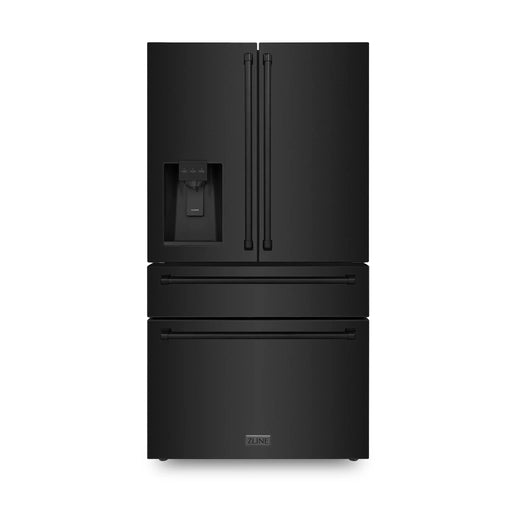 ZLINE 36" 21.6 cu. ft French Door Refrigerator with Water and Ice Dispenser in Stainless Steel RFM - W - 36 - BS - Farmhouse Kitchen and Bath