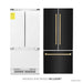 ZLINE 36" Autograph 19.6 cu. ft. 3 - Door French Door Fridge Water/Ice Dispenser Black Stainless Steel Gold Accents RBIVZ - BS - 36 - G - Farmhouse Kitchen and Bath