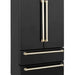 ZLINE 36" Autograph 22.5 cu. Ft French Door Refrigerator with Ice Maker Black Stainless Steel with Gold Accents RFMZ - 36 - BS - G - Farmhouse Kitchen and Bath