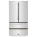 ZLINE 36" Autograph 22.5 cu. ft French Door Refrigerator with Ice Maker Stainless Steel RFMZ - 36 - G - Farmhouse Kitchen and Bath