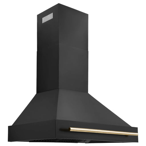 ZLINE 36" Autograph Black Stainless Wall Range Hood, Bronze, BS655Z - 36 - CB - Farmhouse Kitchen and Bath