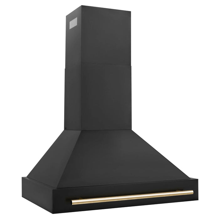 ZLINE 36" Autograph Black Stainless Wall Range Hood, BS655Z - 36 - G - Farmhouse Kitchen and Bath