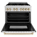 ZLINE 36" Autograph Dual Fuel Range, DuraSnow,Champagne, RASZ - SN - 36 - CB - Farmhouse Kitchen and Bath