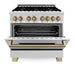 ZLINE 36" Autograph Dual Fuel Range, Stainless Steel, RAZ - 36 - CB - Farmhouse Kitchen and Bath