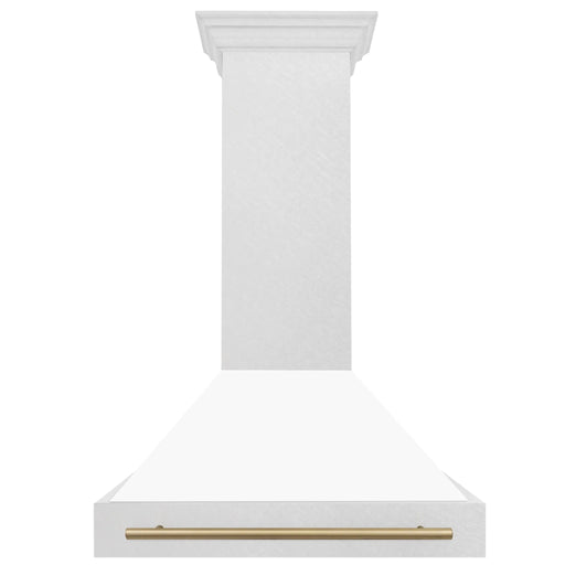 ZLINE 36" Autograph DuraSnow White Range Hood 8654SNZ - WM36 - CB - Farmhouse Kitchen and Bath