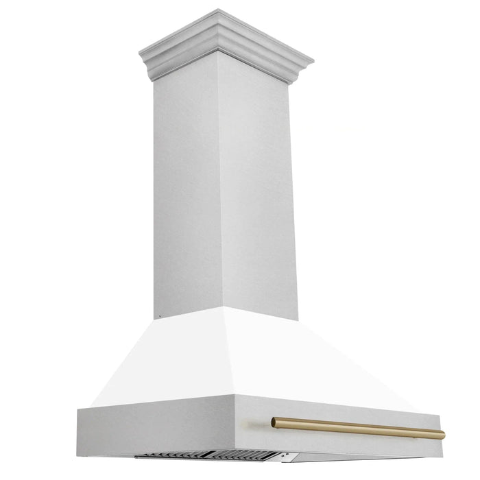 ZLINE 36" Autograph DuraSnow White Range Hood 8654SNZ - WM36 - CB - Farmhouse Kitchen and Bath