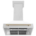 ZLINE 36" Autograph DuraSnow White Range Hood 8654SNZ - WM36 - CB - Farmhouse Kitchen and Bath