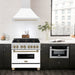 ZLINE 36" Autograph DuraSnow White Range Hood 8654SNZ - WM36 - CB - Farmhouse Kitchen and Bath