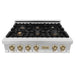 ZLINE 36" Autograph Rangetop Stainless, Bronze Accents, RTZ - 36 - CB - Farmhouse Kitchen and Bath