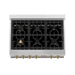 ZLINE 36" Autograph Rangetop Stainless, Bronze Accents, RTZ - 36 - CB - Farmhouse Kitchen and Bath