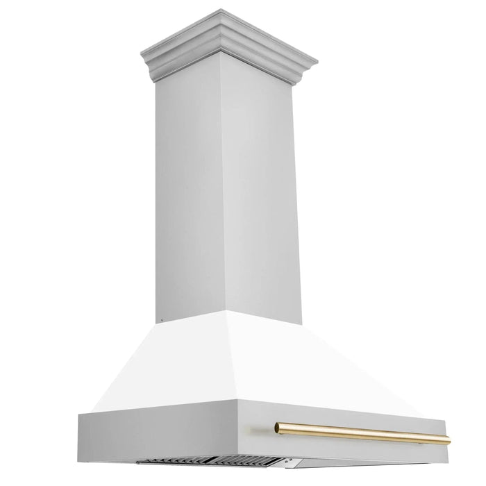 ZLINE 36" Autograph Stainless Wall Range Hood, 8654STZ - WM36 - G - Farmhouse Kitchen and Bath
