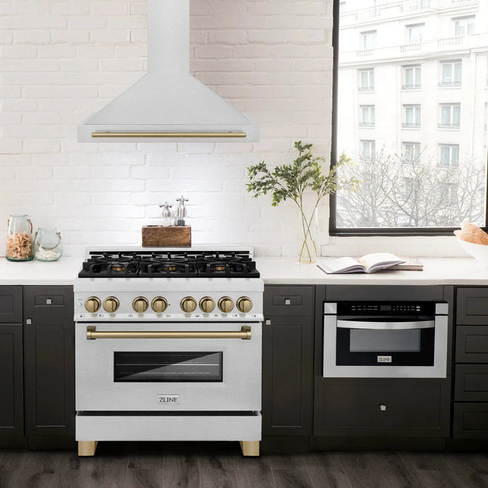 ZLINE 36" Autograph Stainless Wall Range Hood KB4SNZ - 36 - CB - Farmhouse Kitchen and Bath