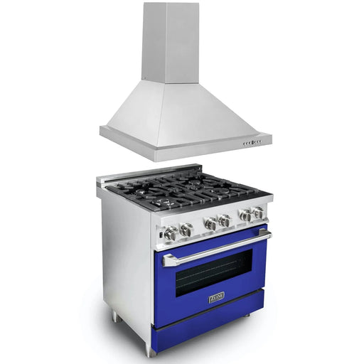 ZLINE 36" Bundle Range RA - BM - 36 & Wall Range Hood KB - 36, 2KP - RABMRH36 - Farmhouse Kitchen and Bath