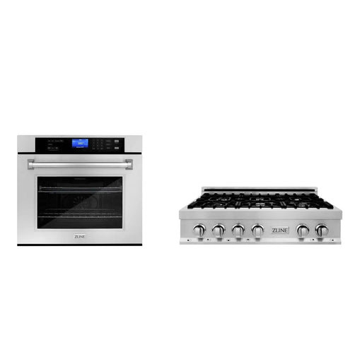 ZLINE 36" Bundle Range Top RT36 & Wall Oven AWS - 30, 2KP - RTAWS36 - Farmhouse Kitchen and Bath
