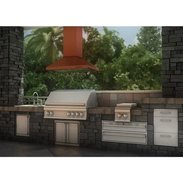 ZLINE 36" Copper Island Range Hood 8KL3iC - 36 - Farmhouse Kitchen and Bath