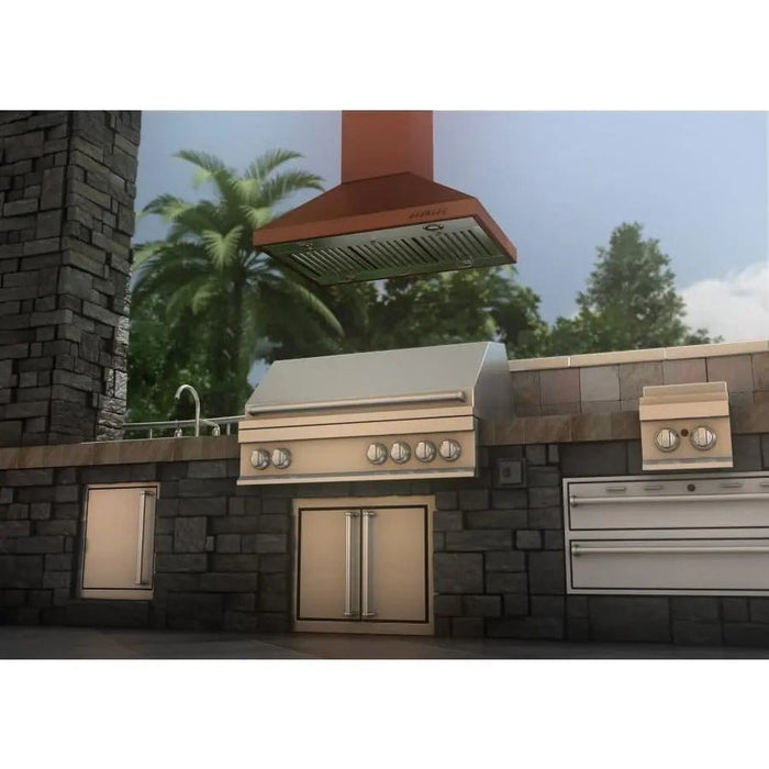 ZLINE 36" Copper Island Range Hood 8KL3iC - 36 - Farmhouse Kitchen and Bath