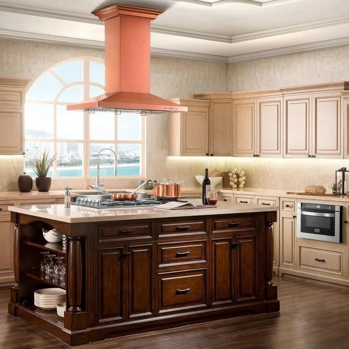 ZLINE 36" Copper Island Range Hood 8KL3iC - 36 - Farmhouse Kitchen and Bath