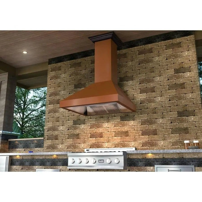 ZLINE 36" Copper Wall Range Hood, 8667C - 36 - Farmhouse Kitchen and Bath