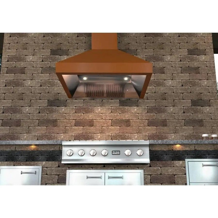 ZLINE 36" Copper Wall Range Hood, 8667C - 36 - Farmhouse Kitchen and Bath
