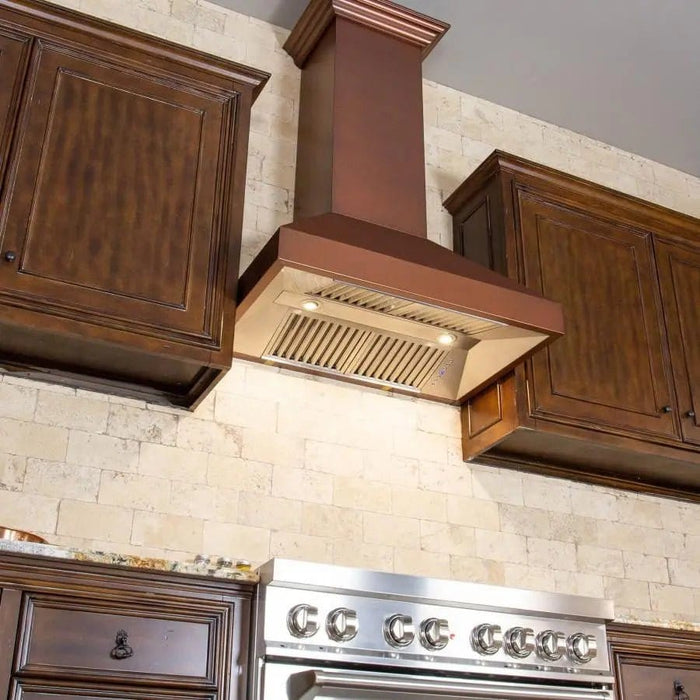 ZLINE 36" Copper Wall Range Hood, 8667C - 36 - Farmhouse Kitchen and Bath