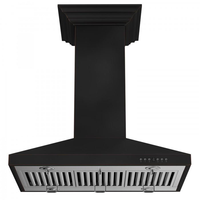 ZLINE 36" Designer Series Oil - Rubbed Bronze Island Range Hood, 8KL3iB - 36 - Farmhouse Kitchen and Bath