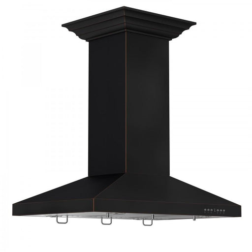 ZLINE 36" Designer Series Oil - Rubbed Bronze Island Range Hood, 8KL3iB - 36 - Farmhouse Kitchen and Bath