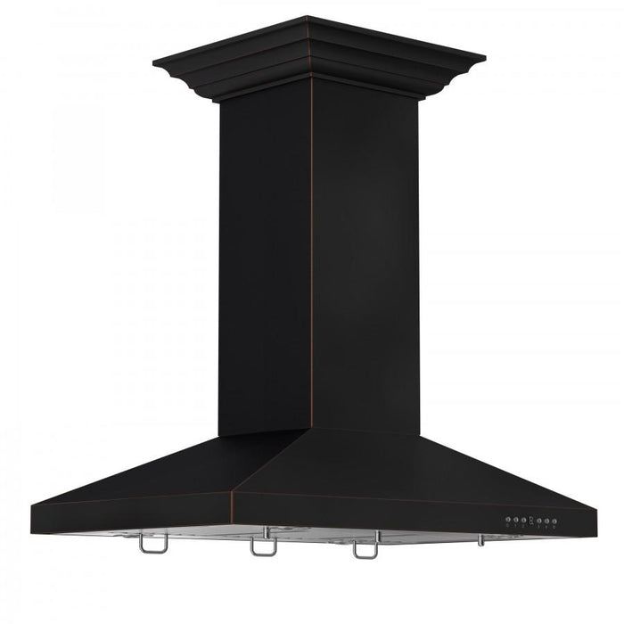 ZLINE 36" Designer Series Oil - Rubbed Bronze Island Range Hood, 8KL3iB - 36 - Farmhouse Kitchen and Bath
