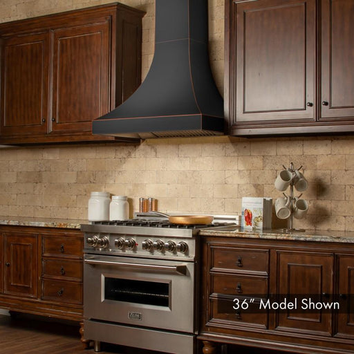 ZLINE 36" Designer Series Oil - Rubbed Bronze Wall Range Hood, 8632B - 36 - Farmhouse Kitchen and Bath
