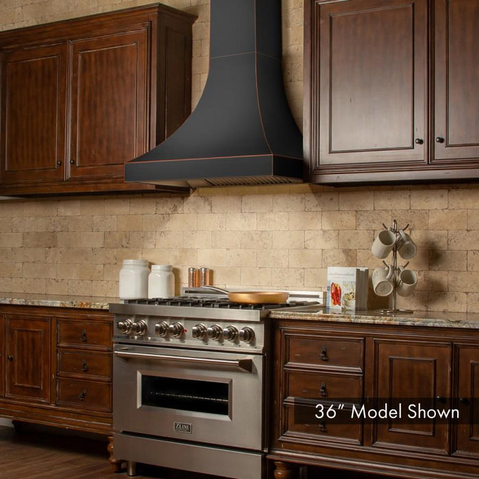 ZLINE 36" Designer Series Oil - Rubbed Bronze Wall Range Hood, 8632B - 36 - Farmhouse Kitchen and Bath
