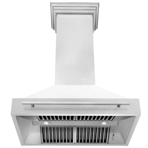 ZLINE 36" DuraSnow® Stainless Steel Range Hood 8654SNX - WM - 36 - Farmhouse Kitchen and Bath