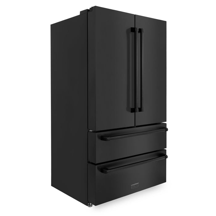 ZLINE 36" French Door Refrigerator,Ice Maker,Black Stainless,RFM - 36 - BS - Farmhouse Kitchen and Bath