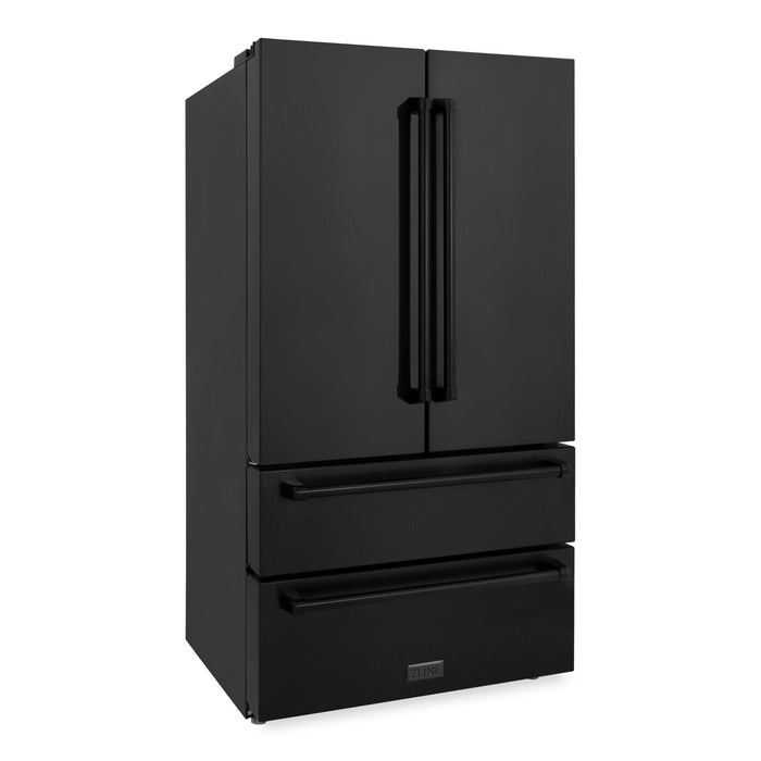 ZLINE 36" French Door Refrigerator,Ice Maker,Black Stainless,RFM - 36 - BS - Farmhouse Kitchen and Bath