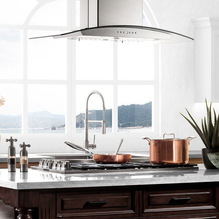 ZLINE 36" Gas Cooktop with 6 Gas Brass Burners RC - BR - 36 - Farmhouse Kitchen and Bath