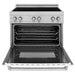 ZLINE 36" Induction Range in DuraSnow with a 4 Element Stove and Electric Oven RAINDS - WM - 36 - Farmhouse Kitchen and Bath