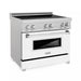 ZLINE 36" Induction Range in DuraSnow with a 4 Element Stove and Electric Oven RAINDS - WM - 36 - Farmhouse Kitchen and Bath