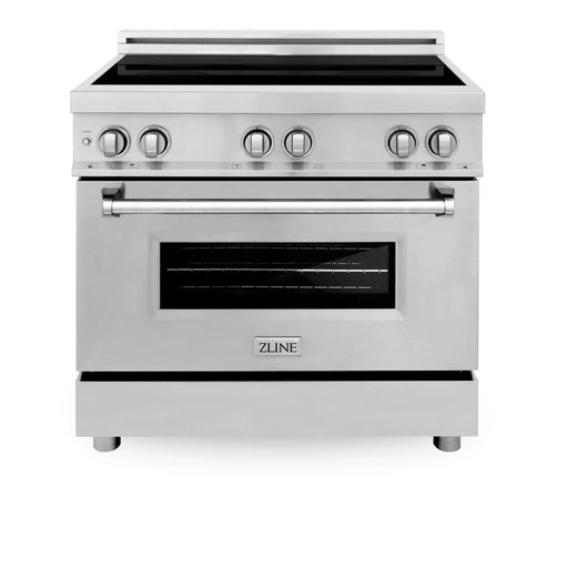 ZLINE 36" Induction Range with a 4 Element Stove and Electric Oven in Stainless Steel RAIND - 36 - Farmhouse Kitchen and Bath