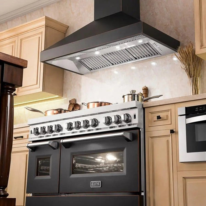 ZLINE 36" Oil - Rubbed Bronze Wall Range Hood, 8667B - 36 - Farmhouse Kitchen and Bath