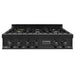ZLINE 36" Porcelain Rangetop, Black Stainless, Brass Burners,RTB - BR - 36 - Farmhouse Kitchen and Bath