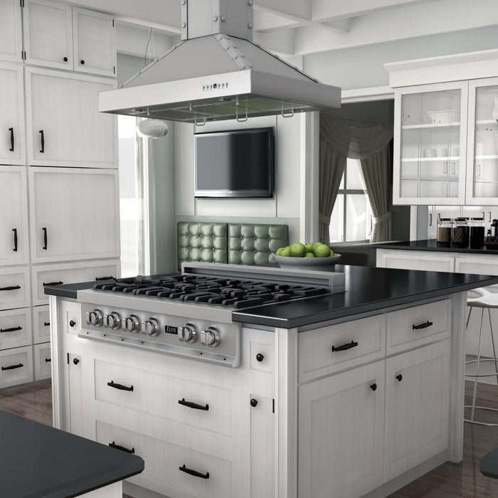 ZLINE 36" Porcelain Rangetop in Snow Stainless, RTS - 36 - Farmhouse Kitchen and Bath